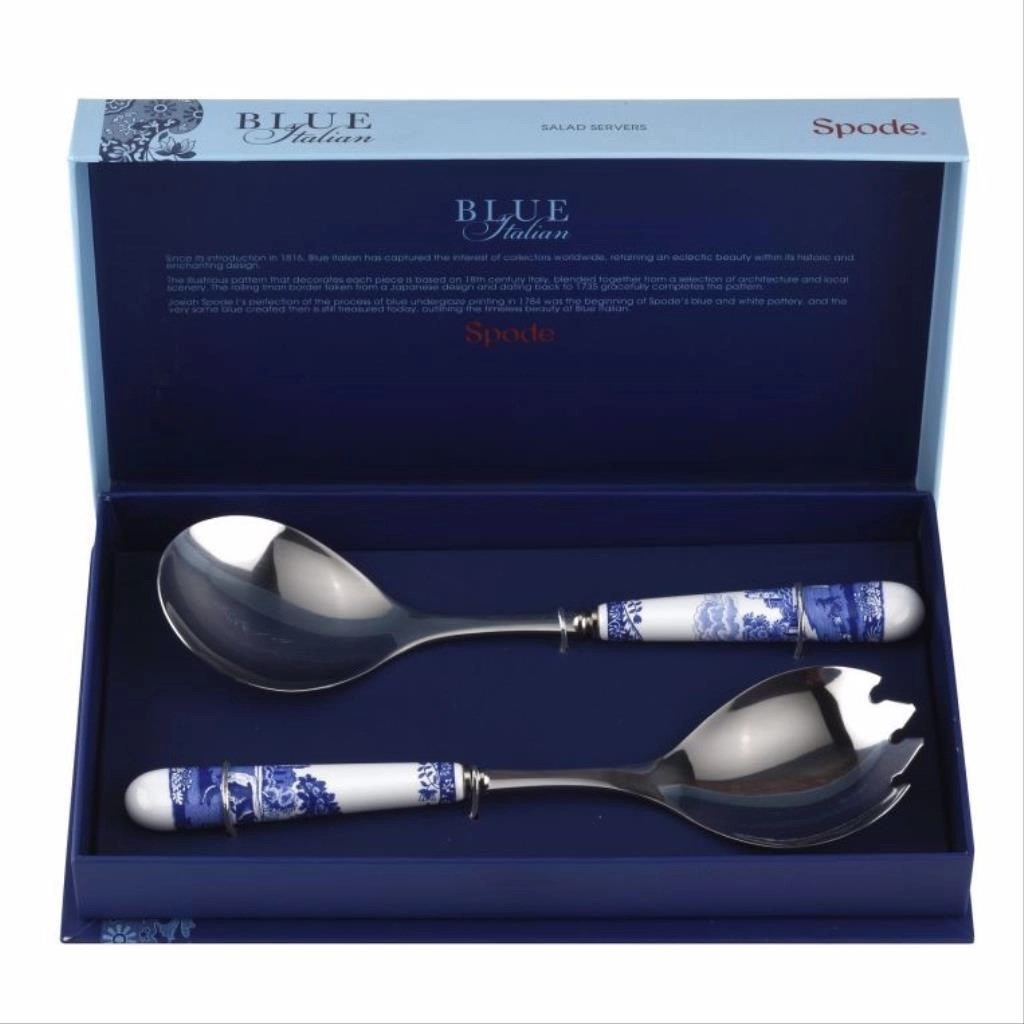 Blue Italian Salata Servis Kaşıkları