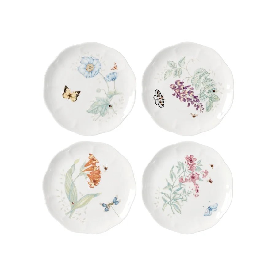 Butterfly Porselen Accent Tabağı 4'lü Set
