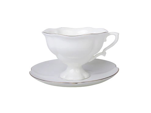 Fincan + Tabak – Katarina Golden Ribbon Tea cup with saucer