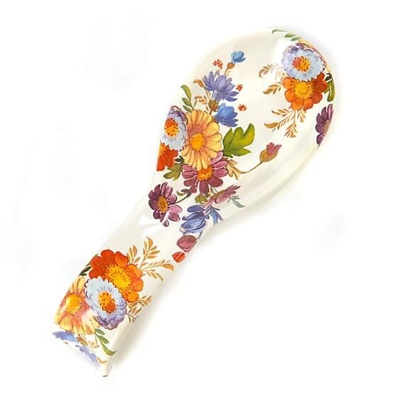 Flower Market Spoon Rest - White