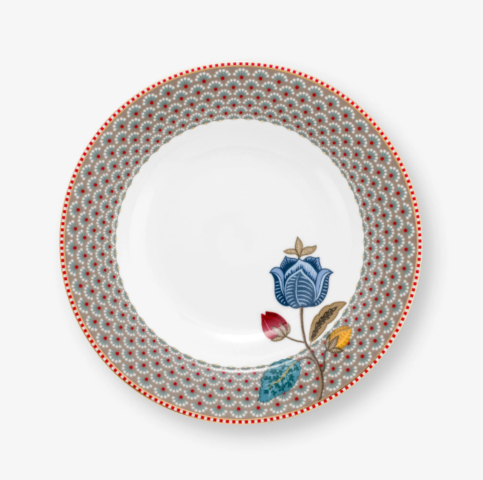 Haki Porselen Çukur Tabak 21,5 Cm