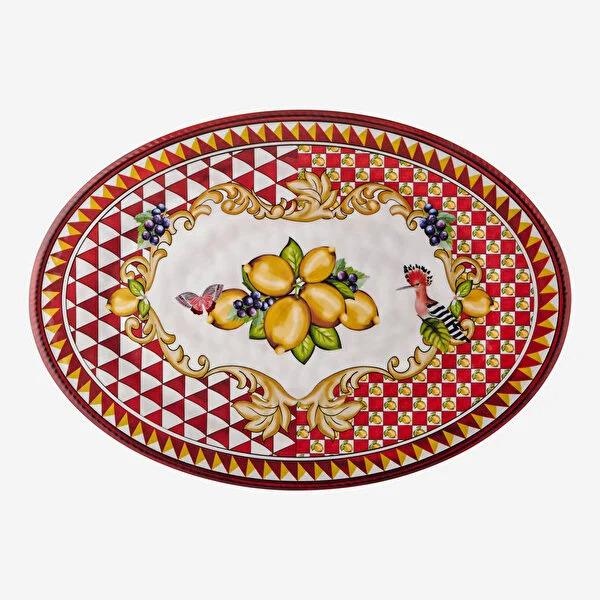 Kırmızı Melamin Servis Tabağı 50 Cm Capri Collection by Chiara Alessi