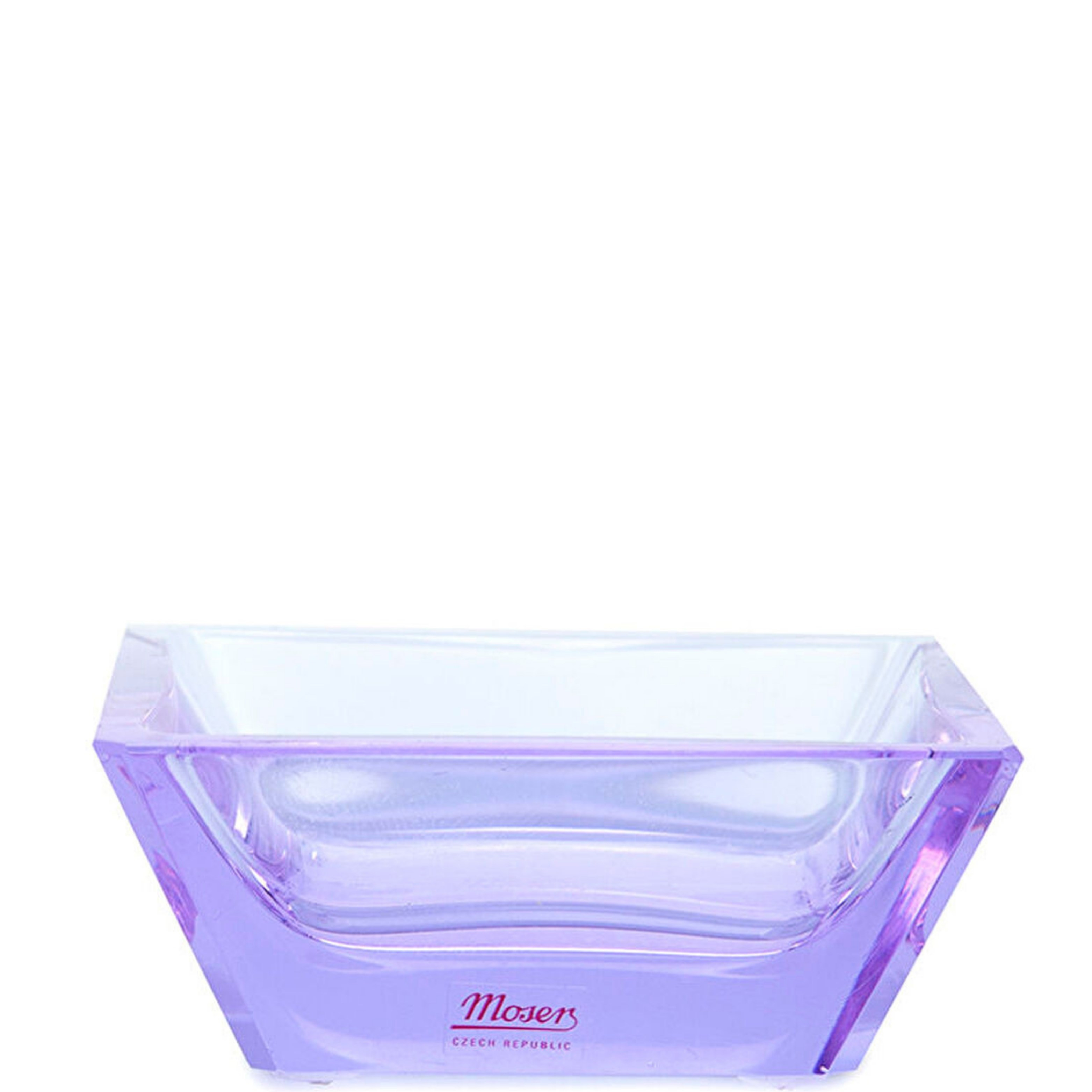 Lila Kare Formlu Kristal Kül Tablası
