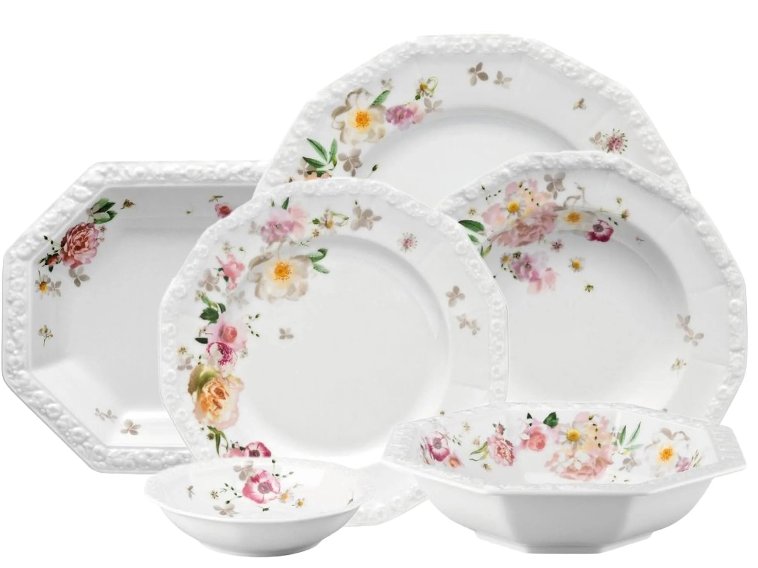 Maria Pink Rose 51 Parça Yemek Takımı