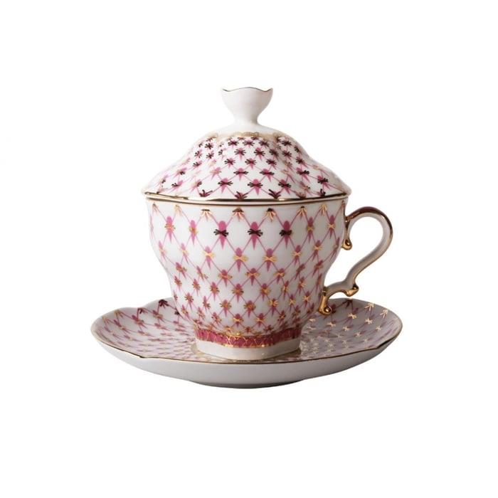NET-BLUES PEMBE KAPAKLI ÇAY FINCANI 250 ML