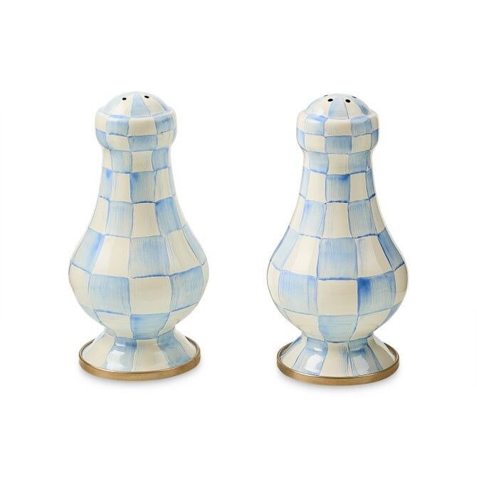 Sky Check Large Salt & Pepper Shakers