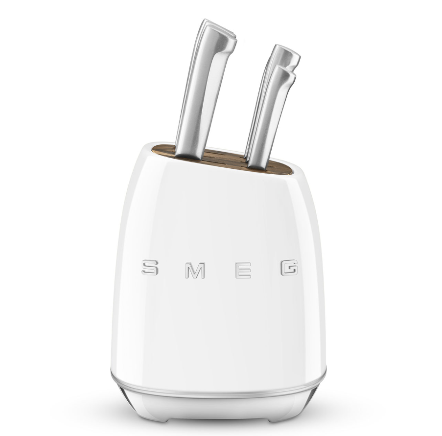 Smeg KBSF02WH Retro Standlı Bıçak Seti Beyaz