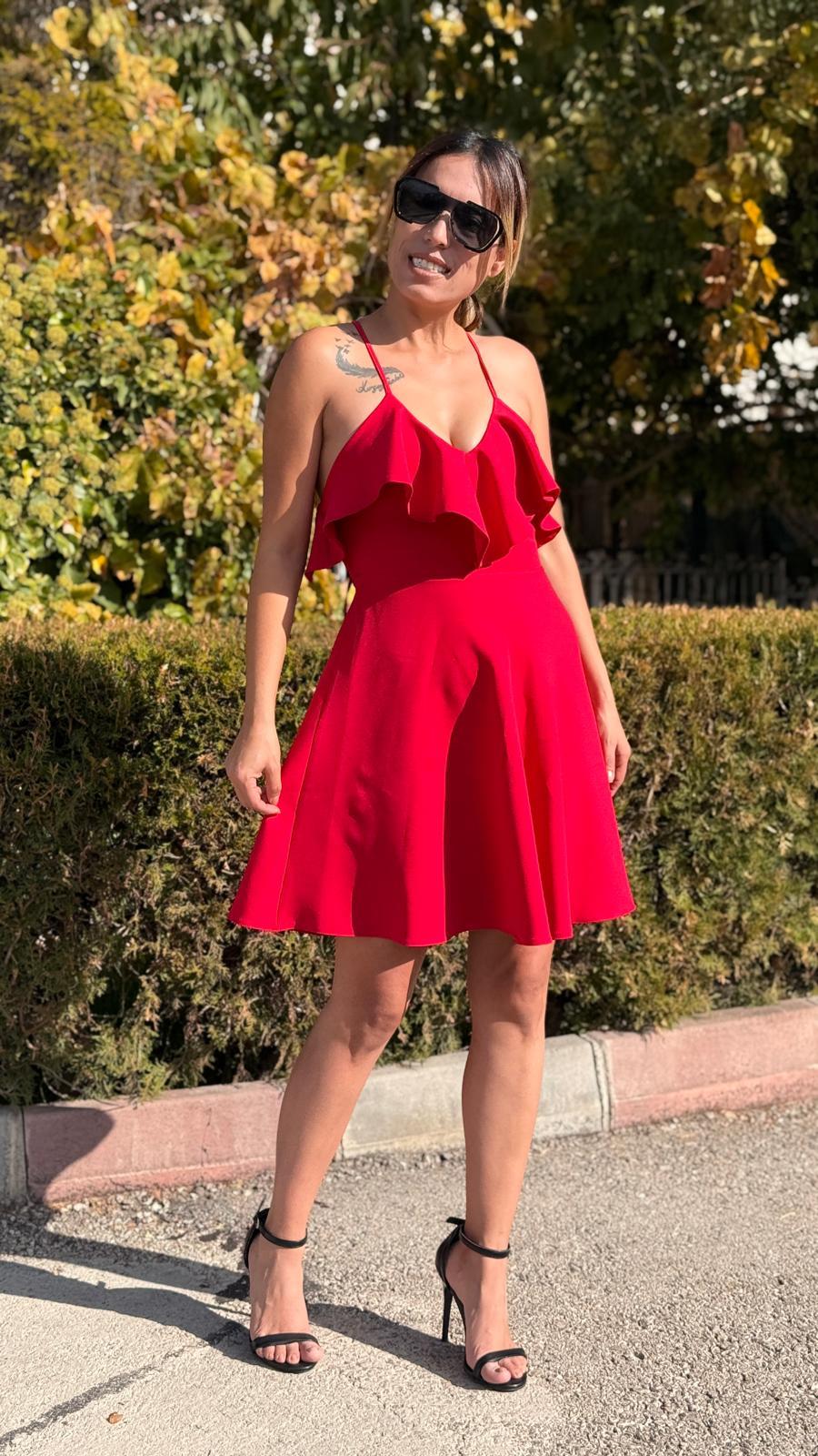 DUBLE KUMAŞ TASARIM MİNİ ELBİSE