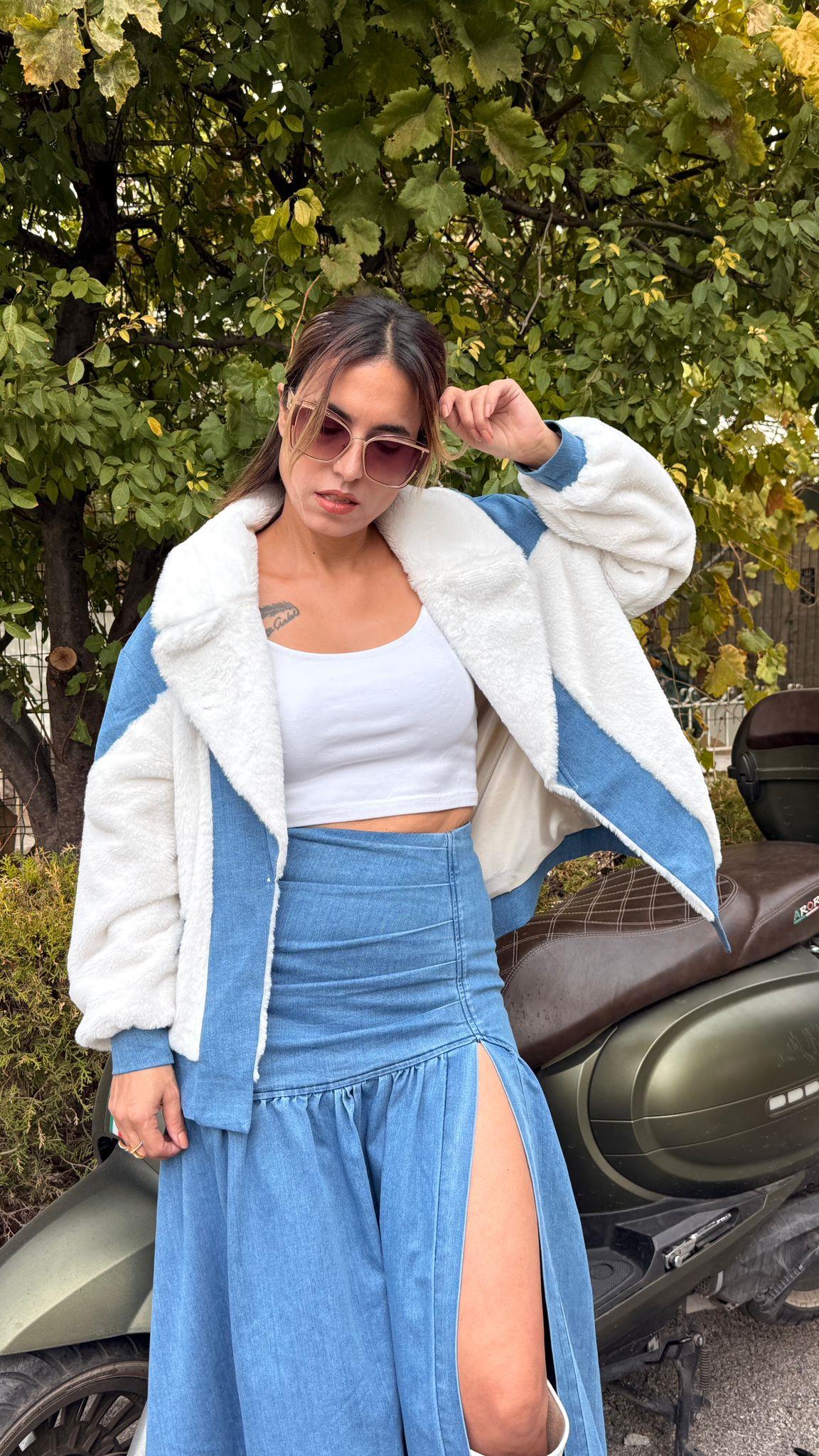 PELÜŞ KOT GARNİLİ MONT