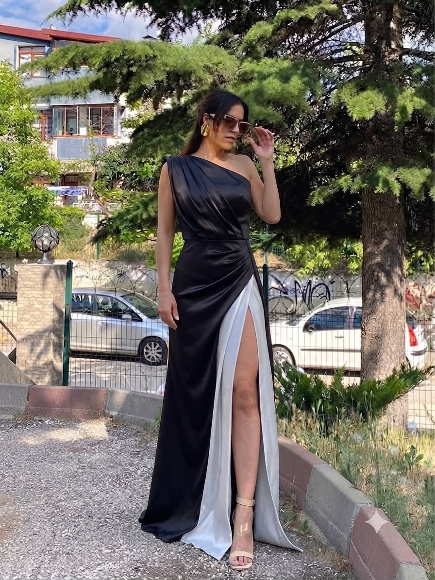 tasarımsaten likralı tasarım elbise