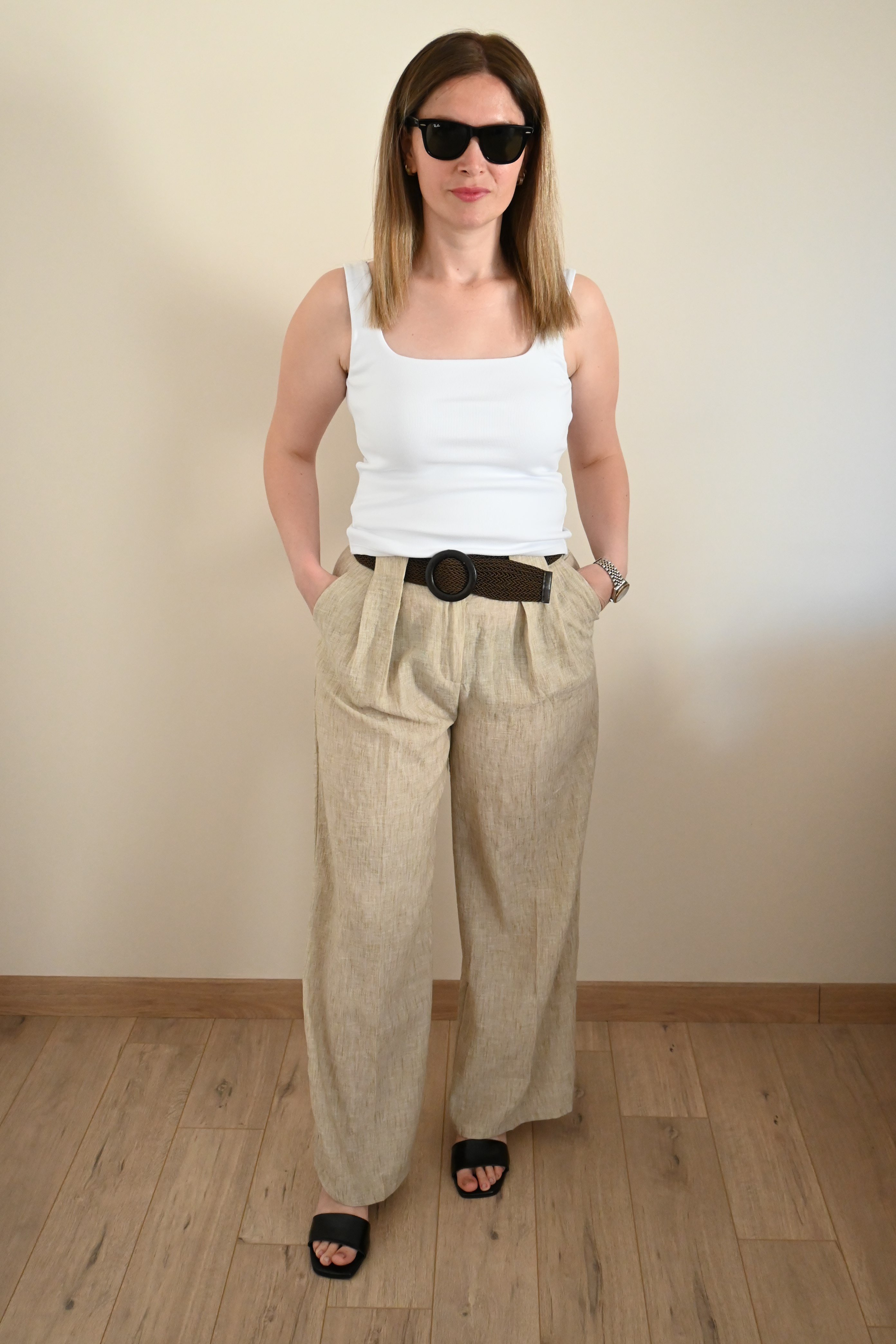 KALIN HASIR KEMERLİ TASARIM PANTOLON
