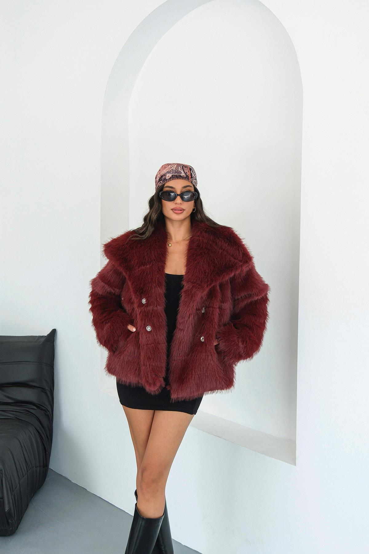 ZR Premium Bordo  Kürk