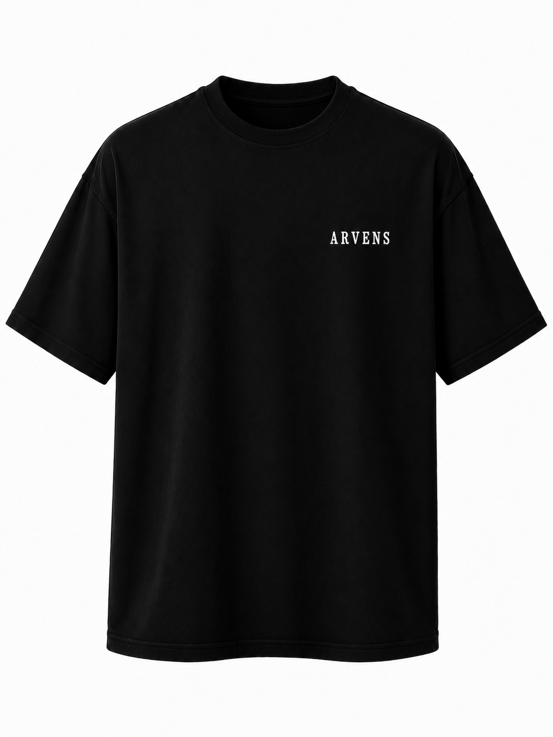 Arvens Siyah Premıum Basıc Oversize T-shırt