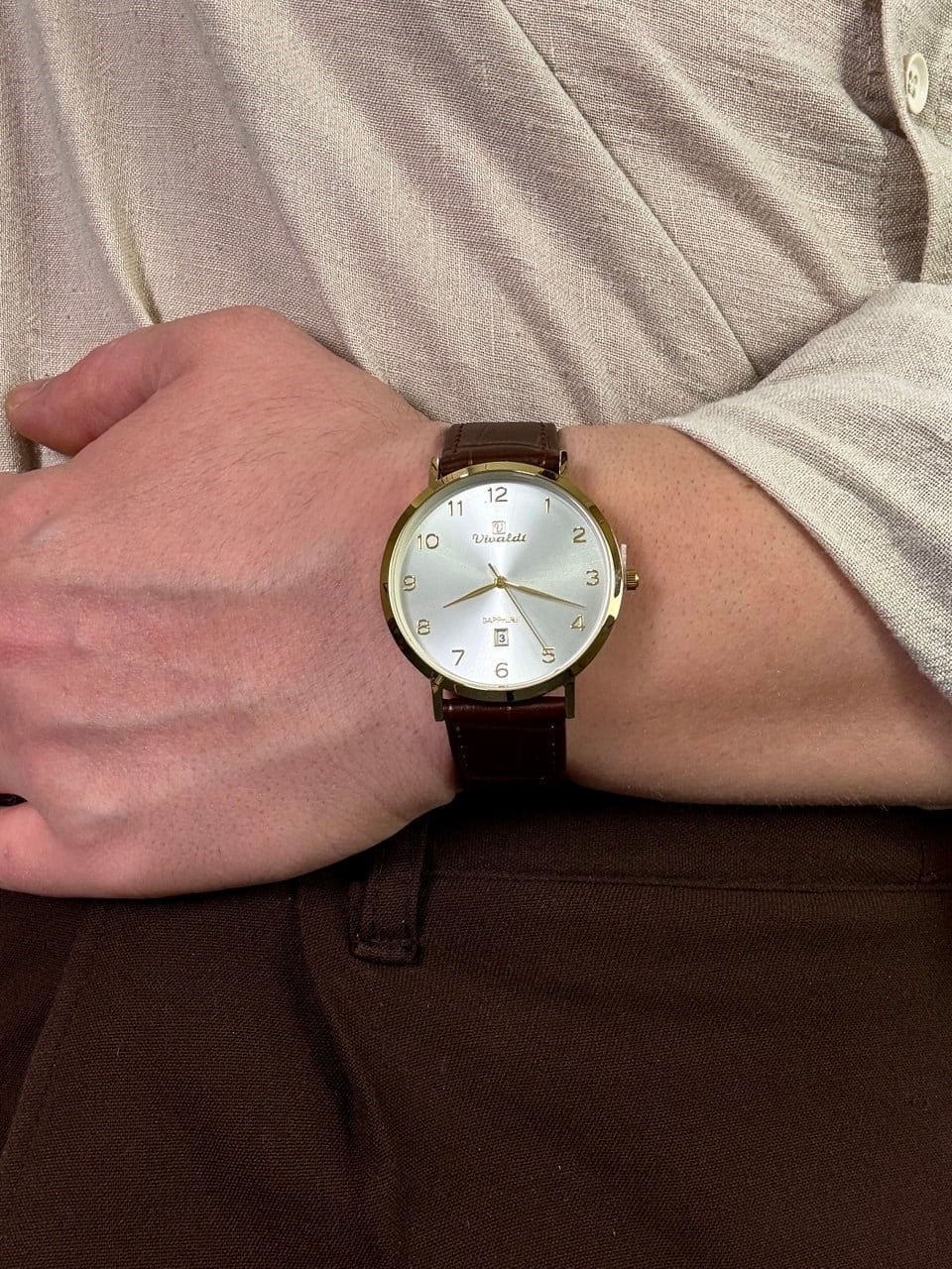 Bellon Vintage Leather Cord Wisthwatch