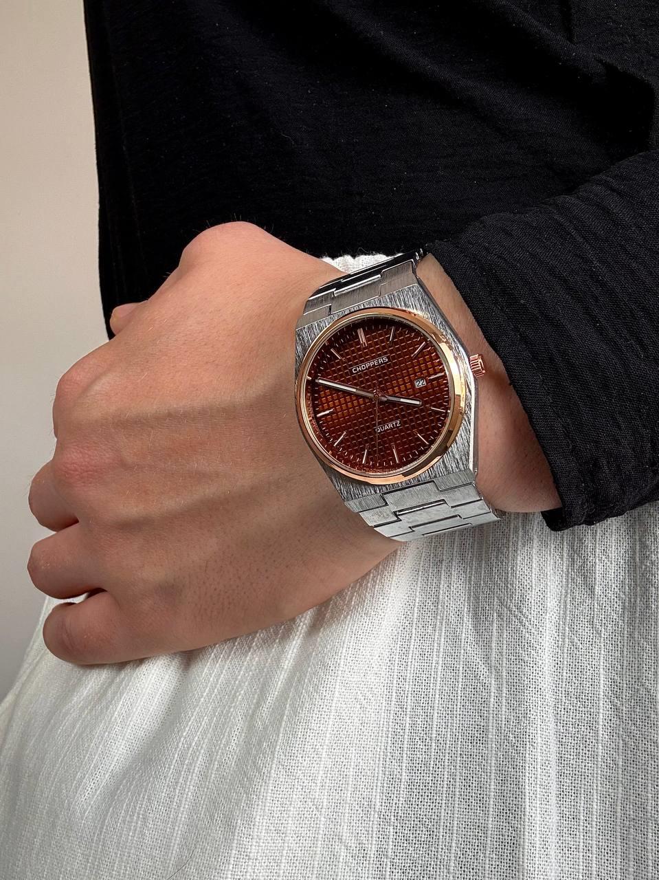 Bronze Frame Red Dial Wristwatch