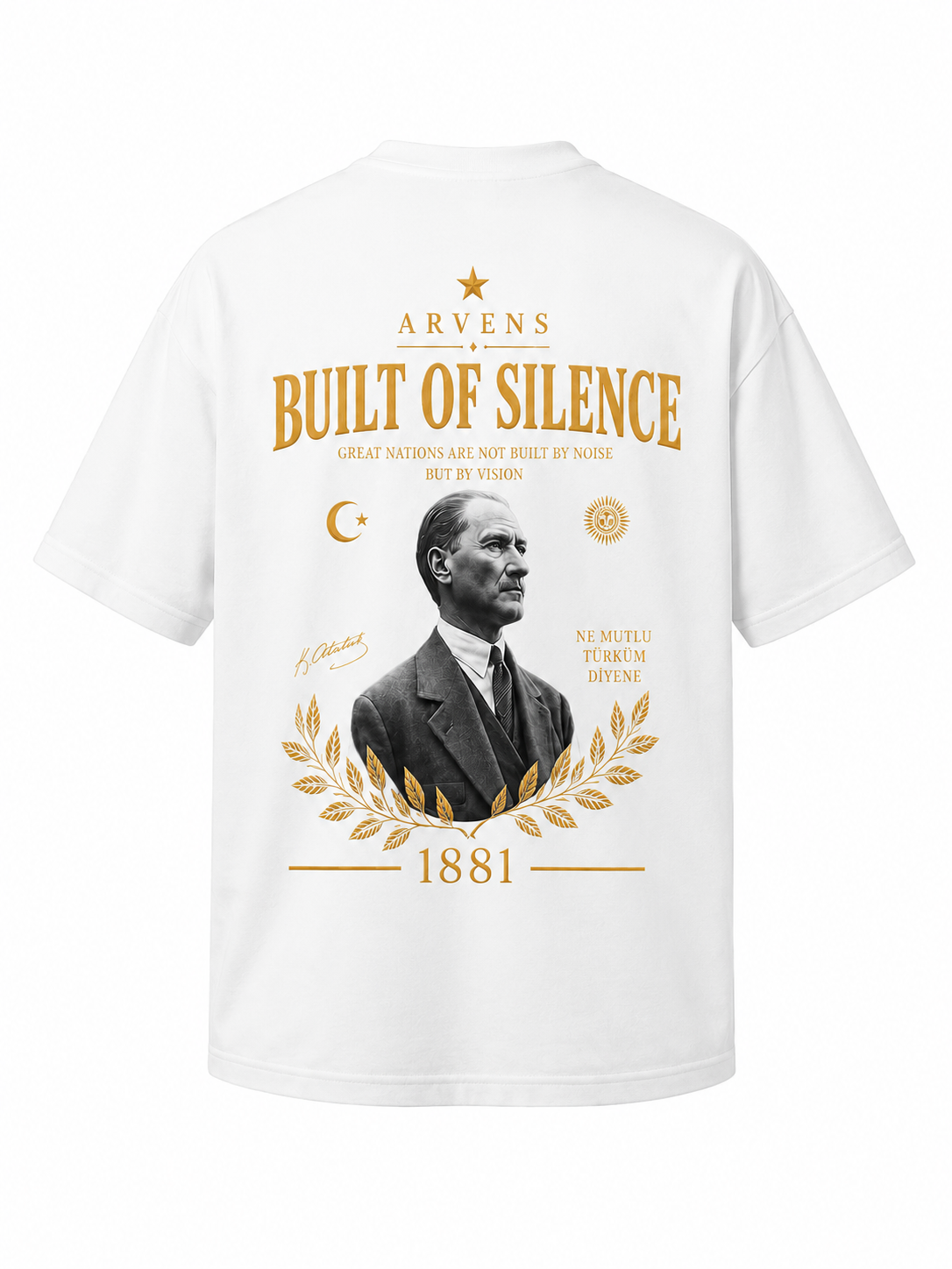 Buılt Of Sılence Premıum Beyaz Oversize T-shırt