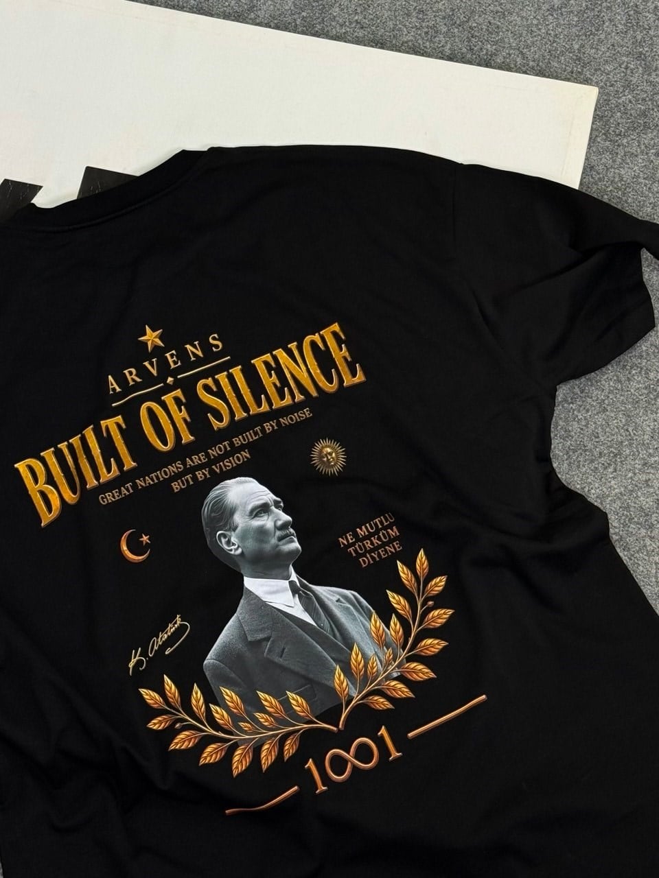 Buılt Of Sılence Premıum Siyah Oversize T-shırt