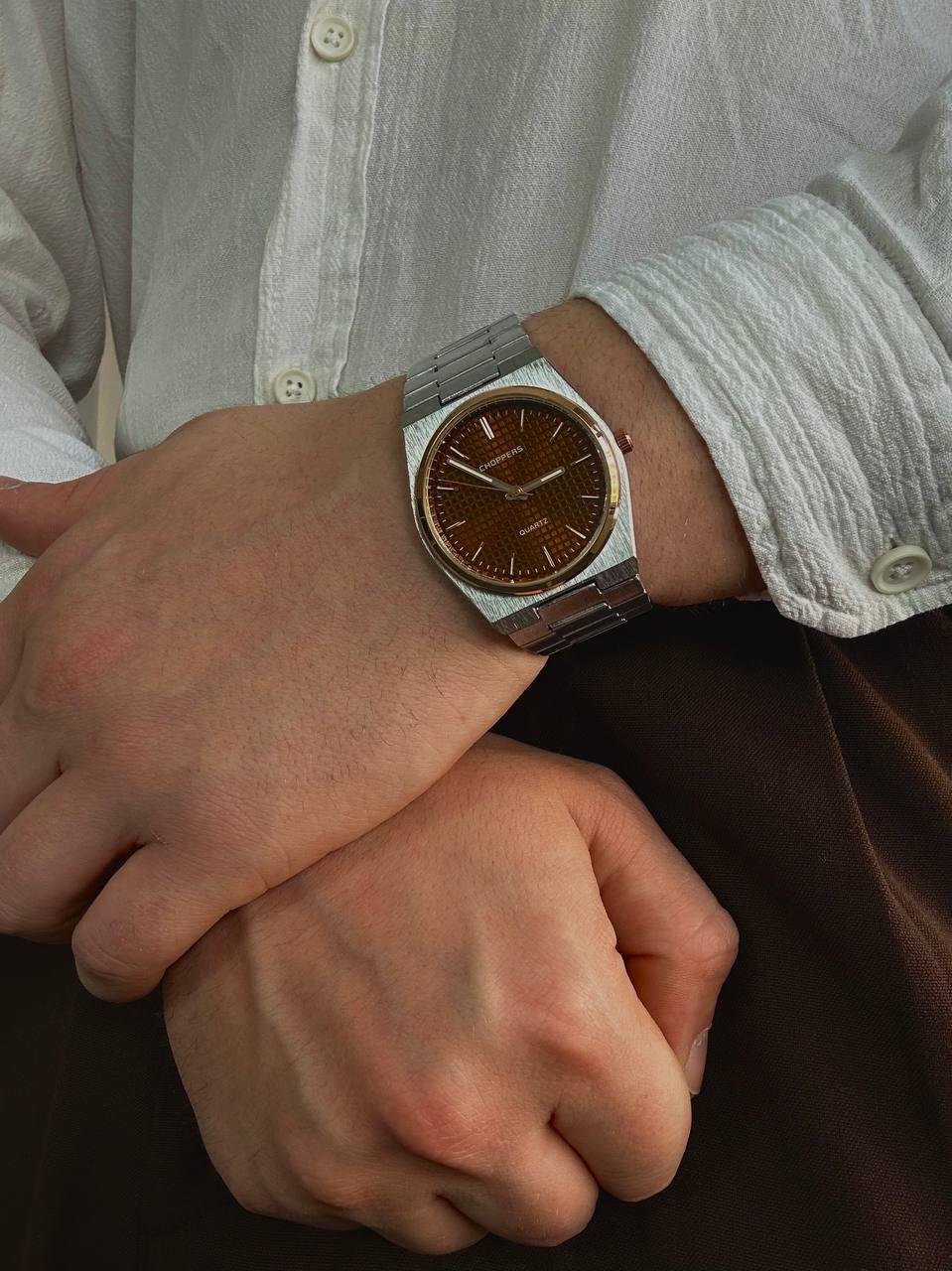 C.S Silver Cord Brown Screen Vintage Wristhwatch