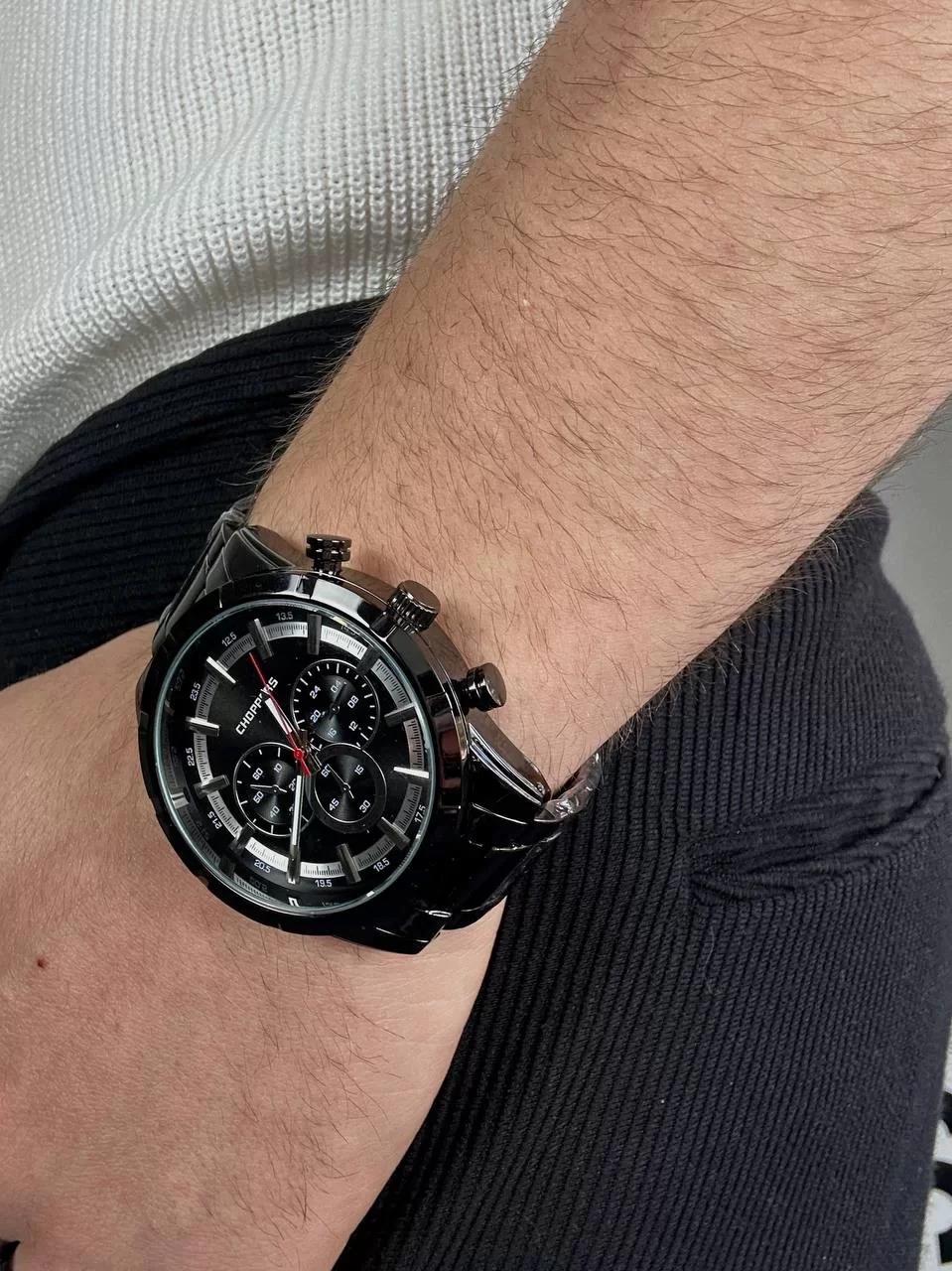 C.H Black Round Screen Wintage Wristhwatch