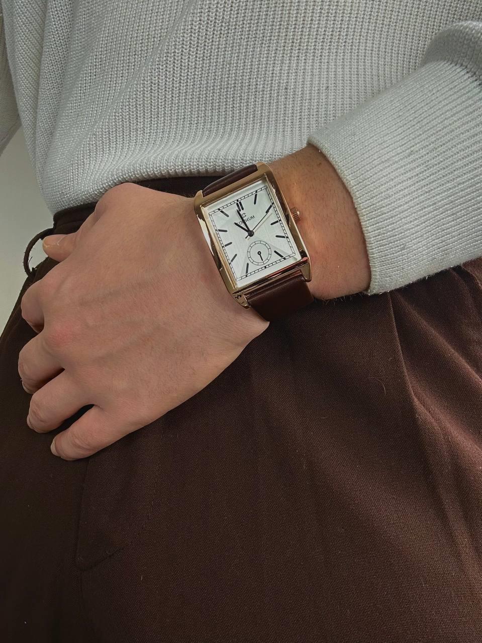 C.S Light Brown Cord Vintage Wristhwatch
