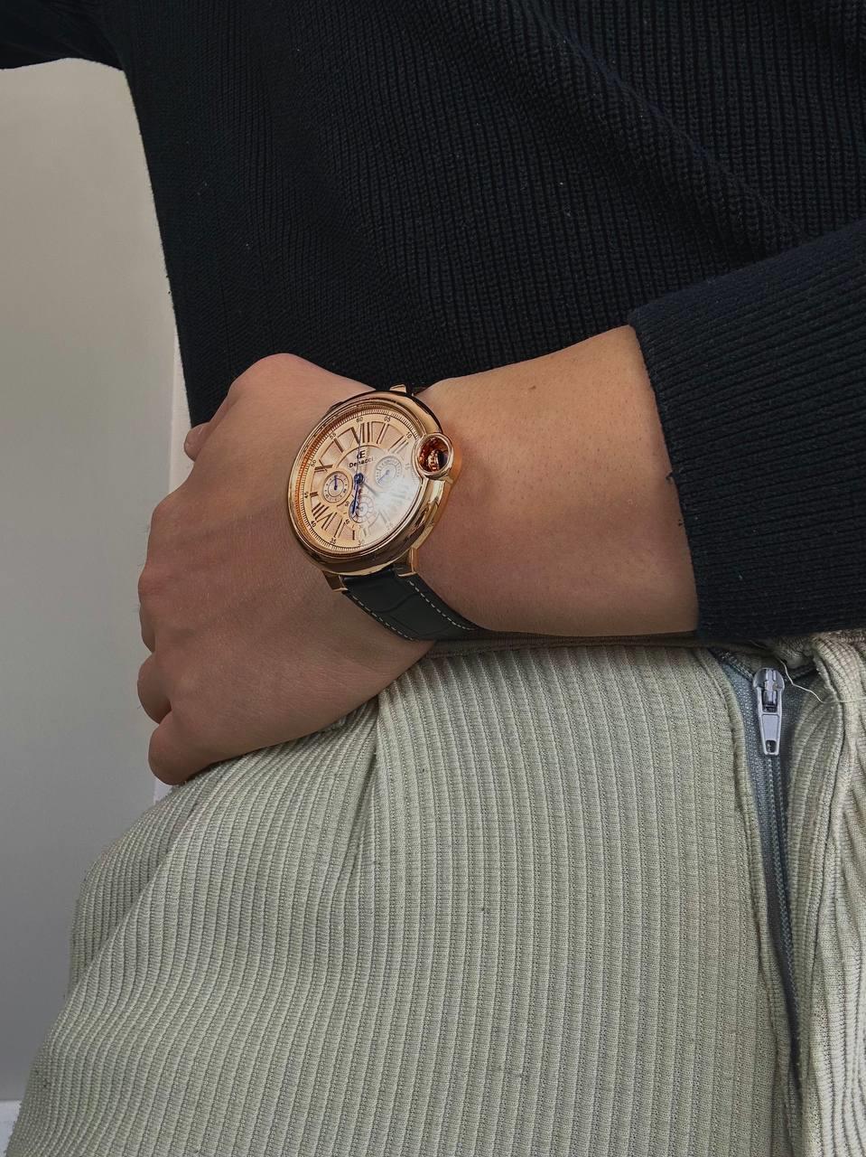Denacci Black Cord Vintage Wristhwatch