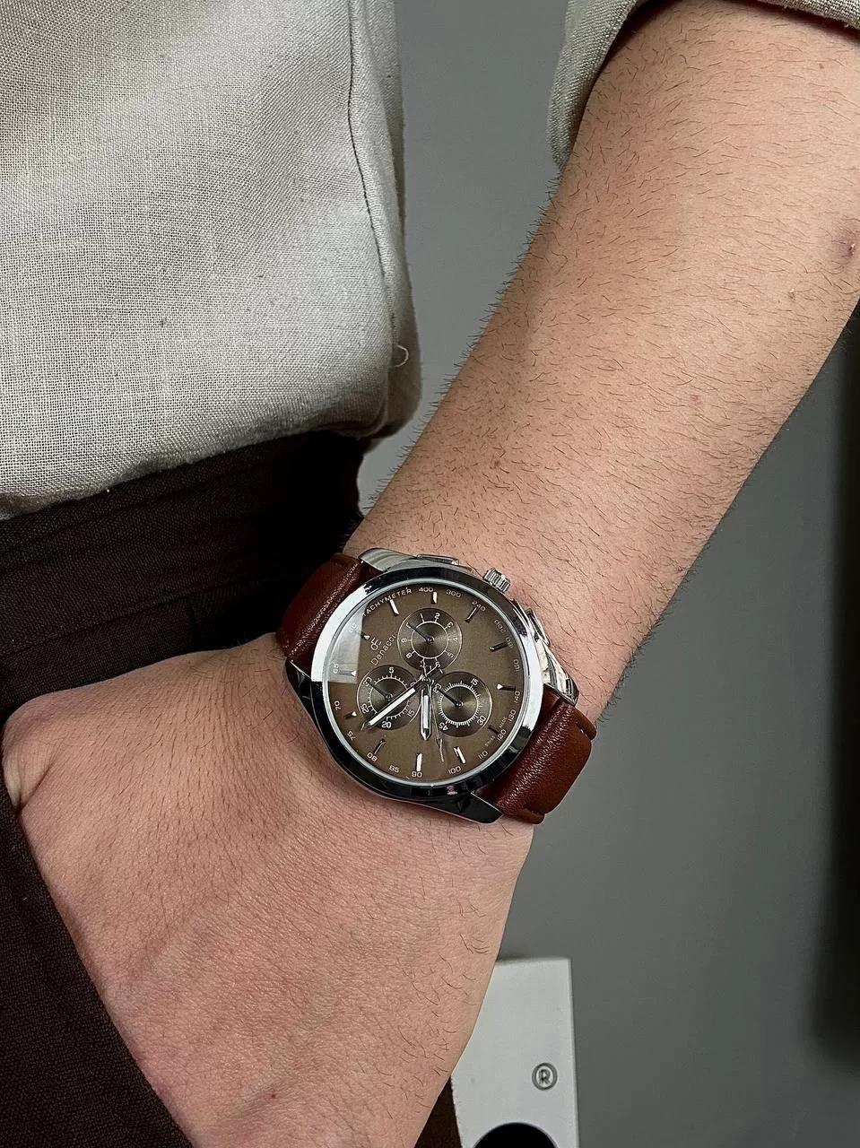 Denacci Brown Skin Cord Vintage Wristhwatch