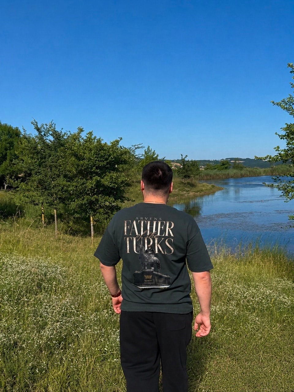 Father Of Turks Premıum Zümrüt Yeşili Oversize T-shırt