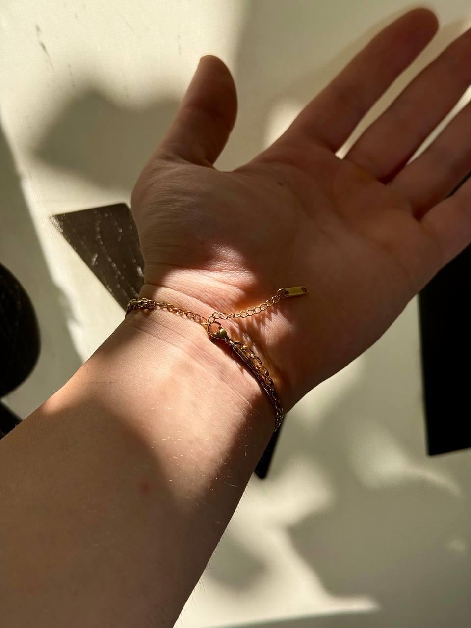 Gold Single Chain Pipe Bracelet