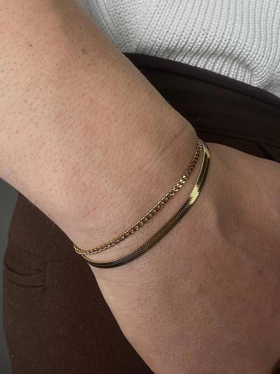 Gold Slim-Thick Bracelet