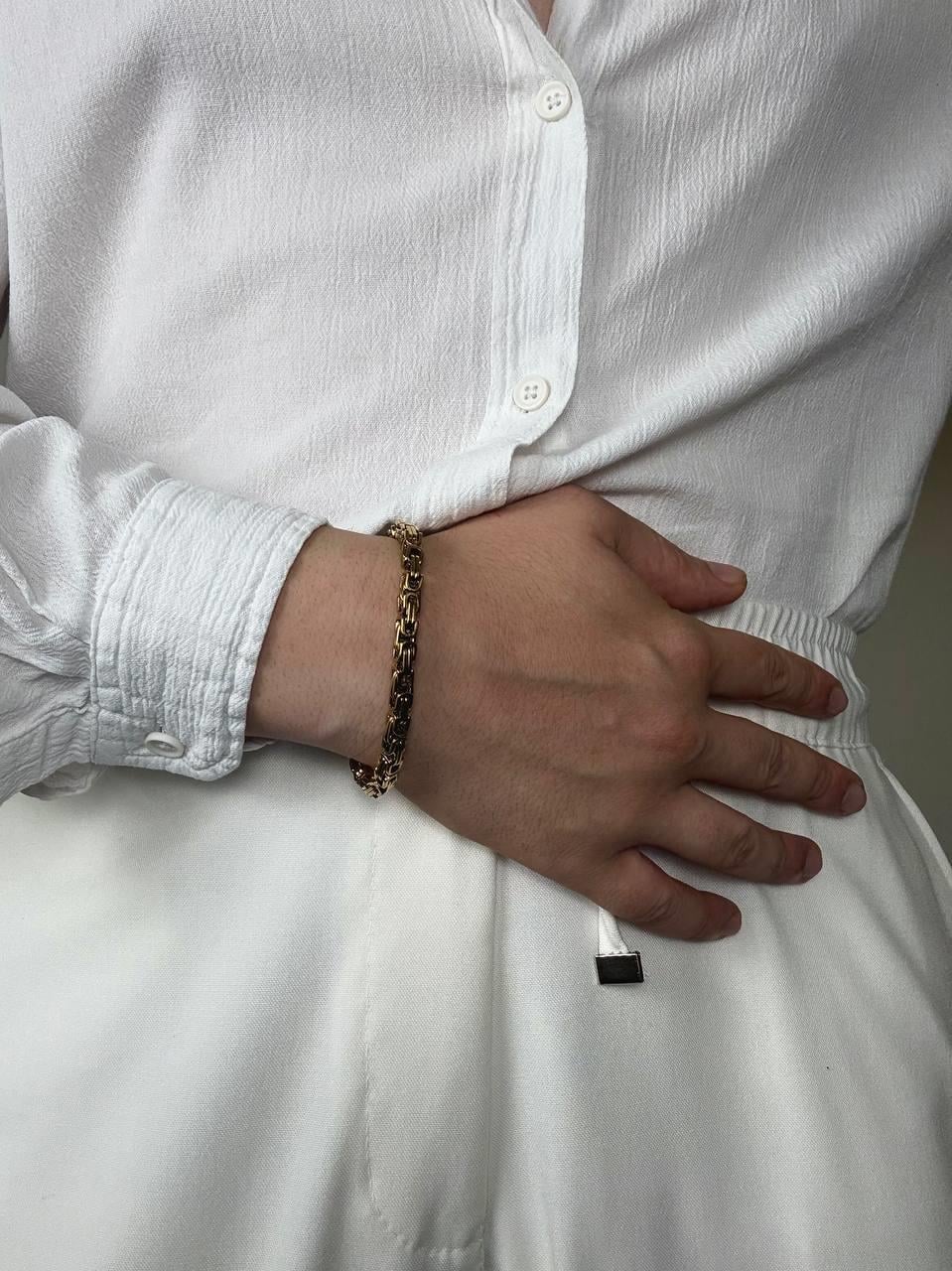 Gold Thick Steel Chain Set