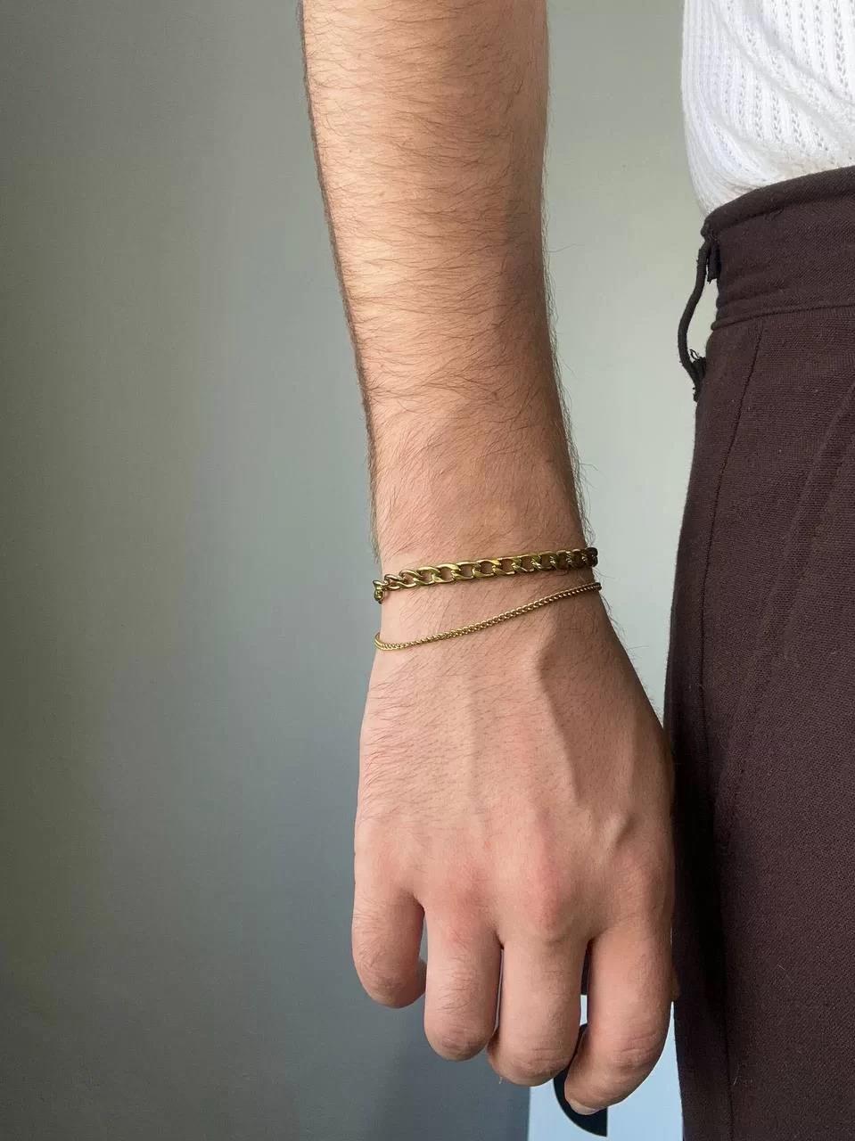 Gold Two Chain Bracelet