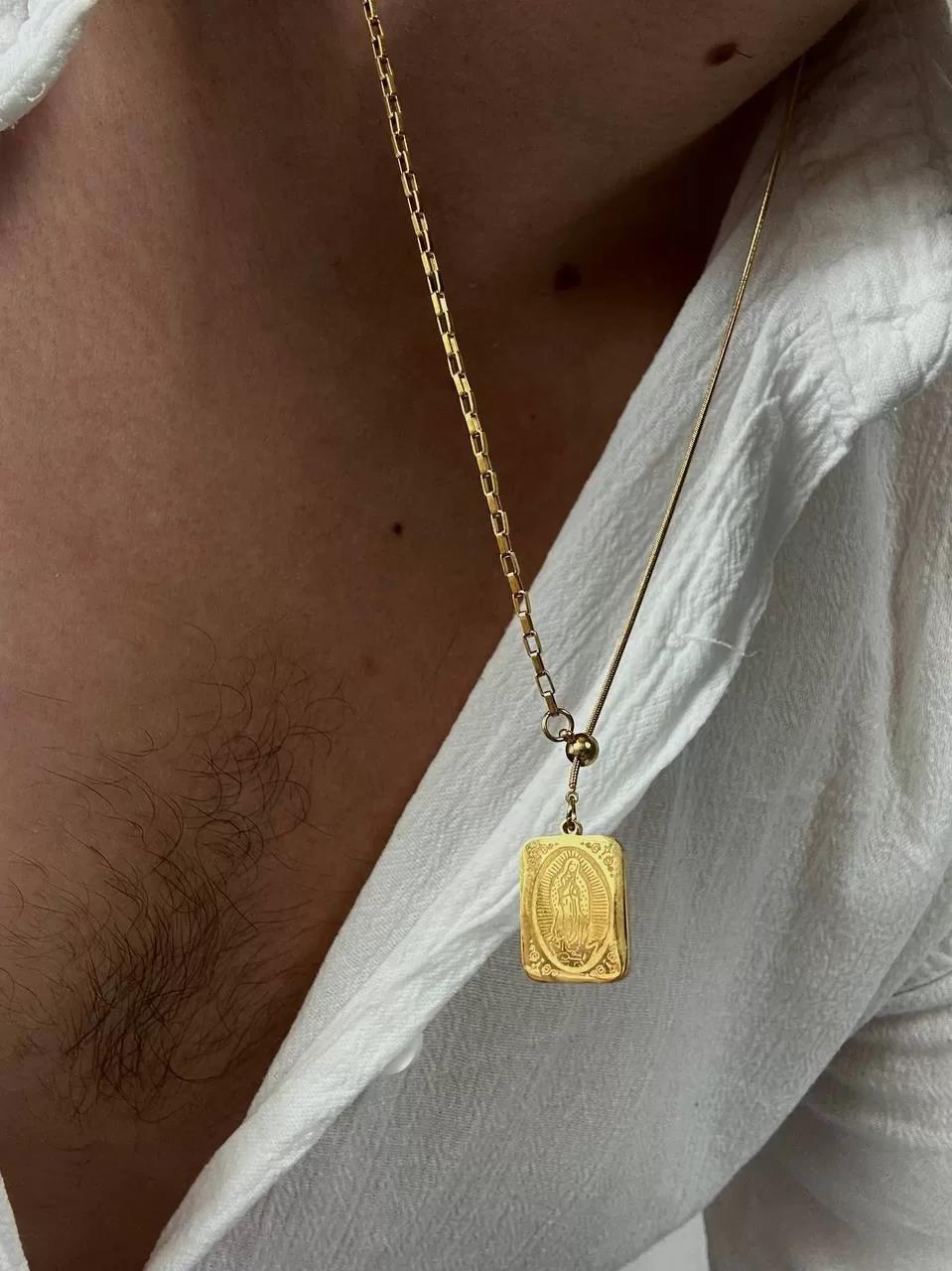 Gold Virgin Mary Necklace