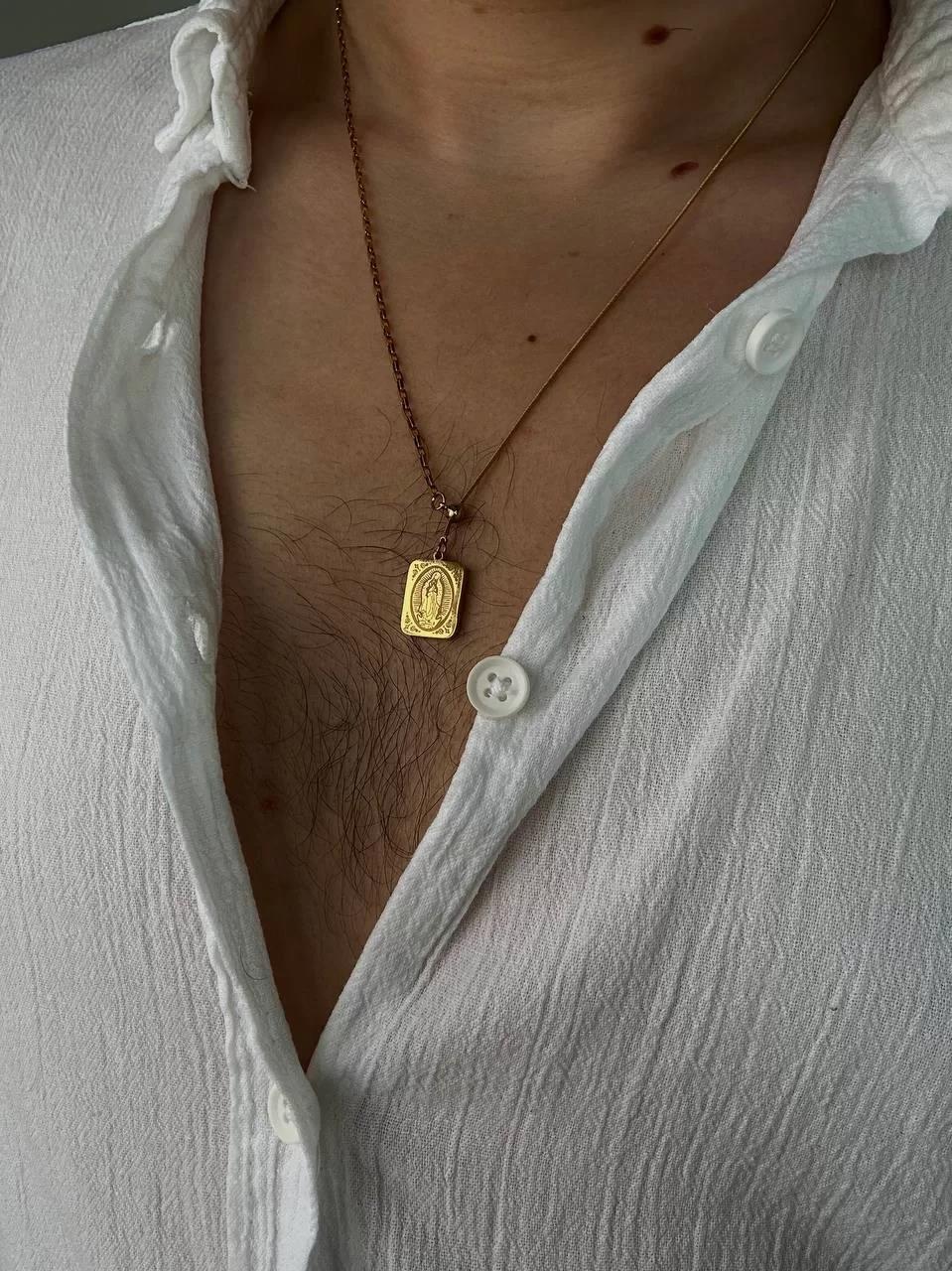 Gold Virgin Mary Necklace