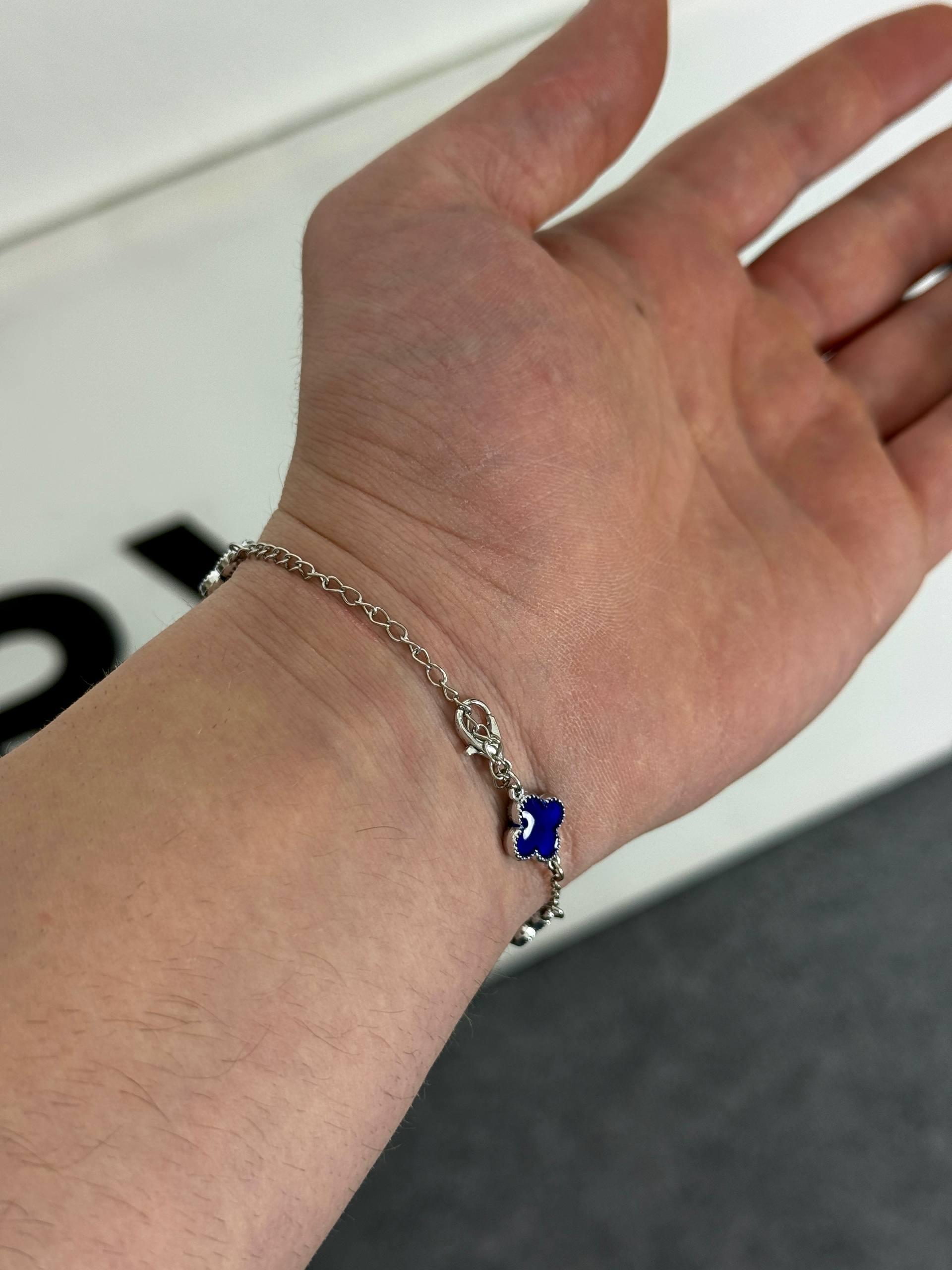 Navy Blue Clover Bracelet