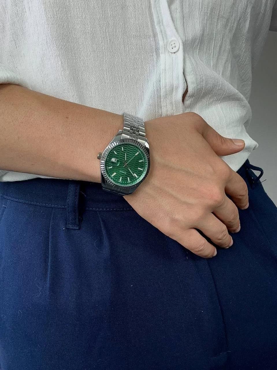 Silver Green Sc. Old Money Wristhwatch