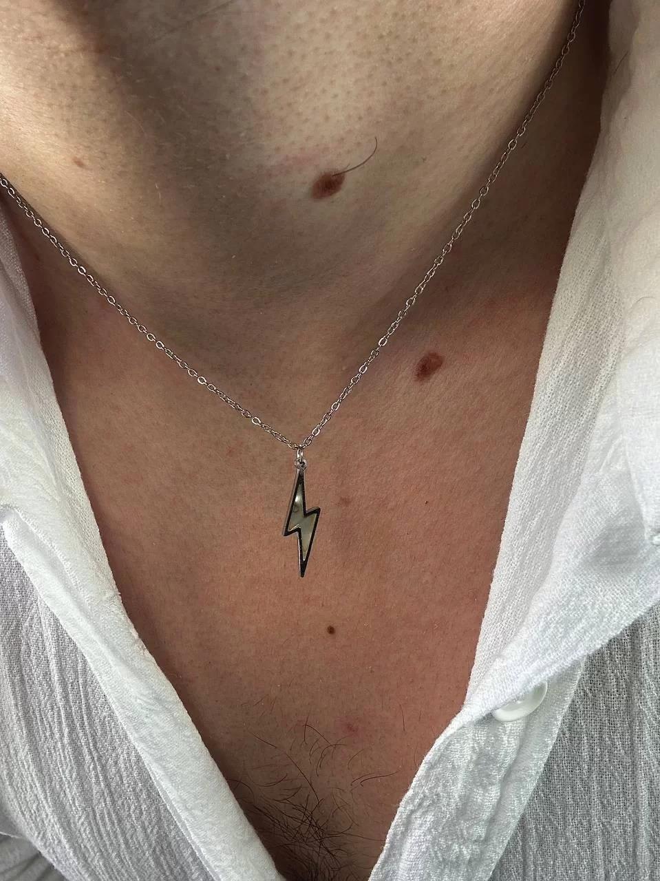 Silver Lightning Chain Necklace