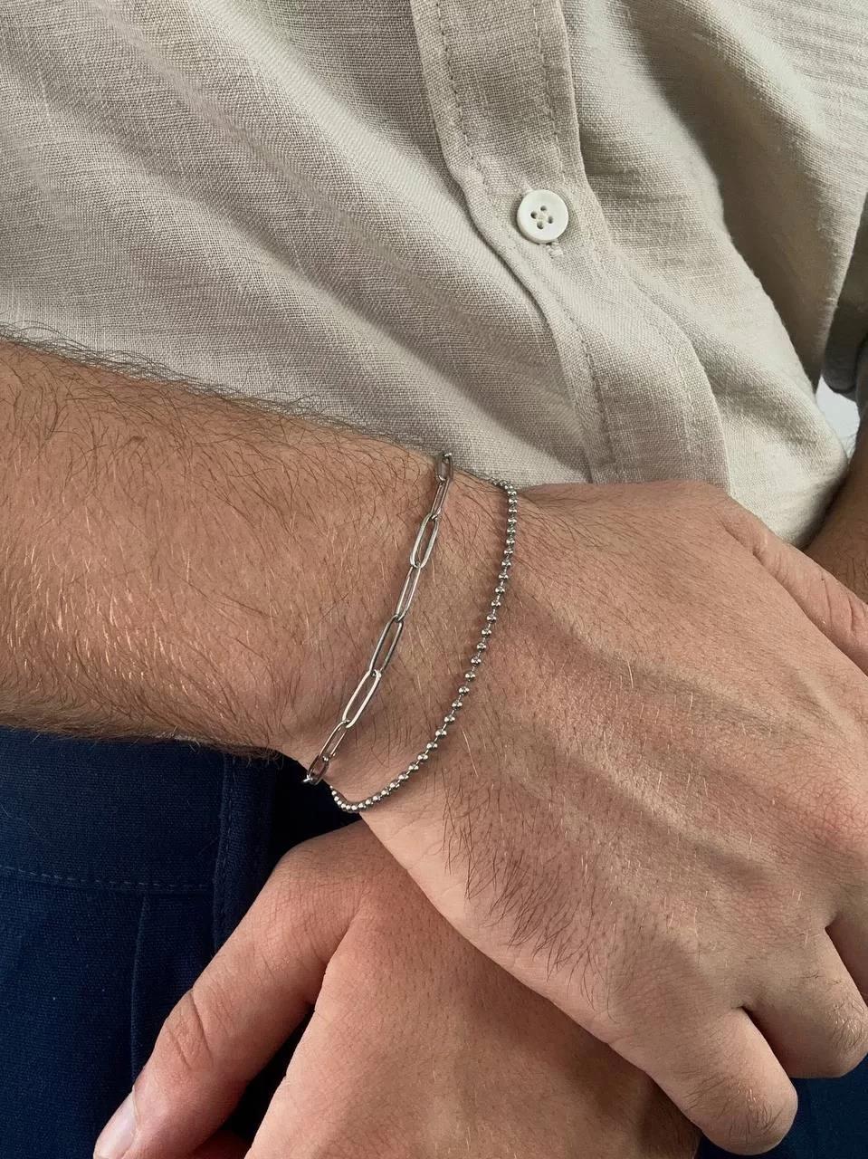 Silver Long Chain Bracelet
