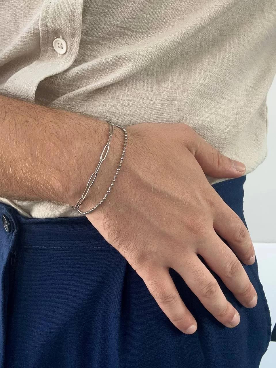 Silver Long Chain Bracelet
