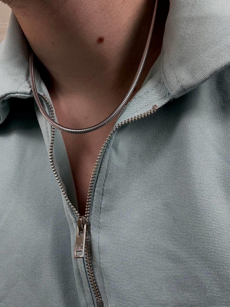 Silver Oval Chain Necklace