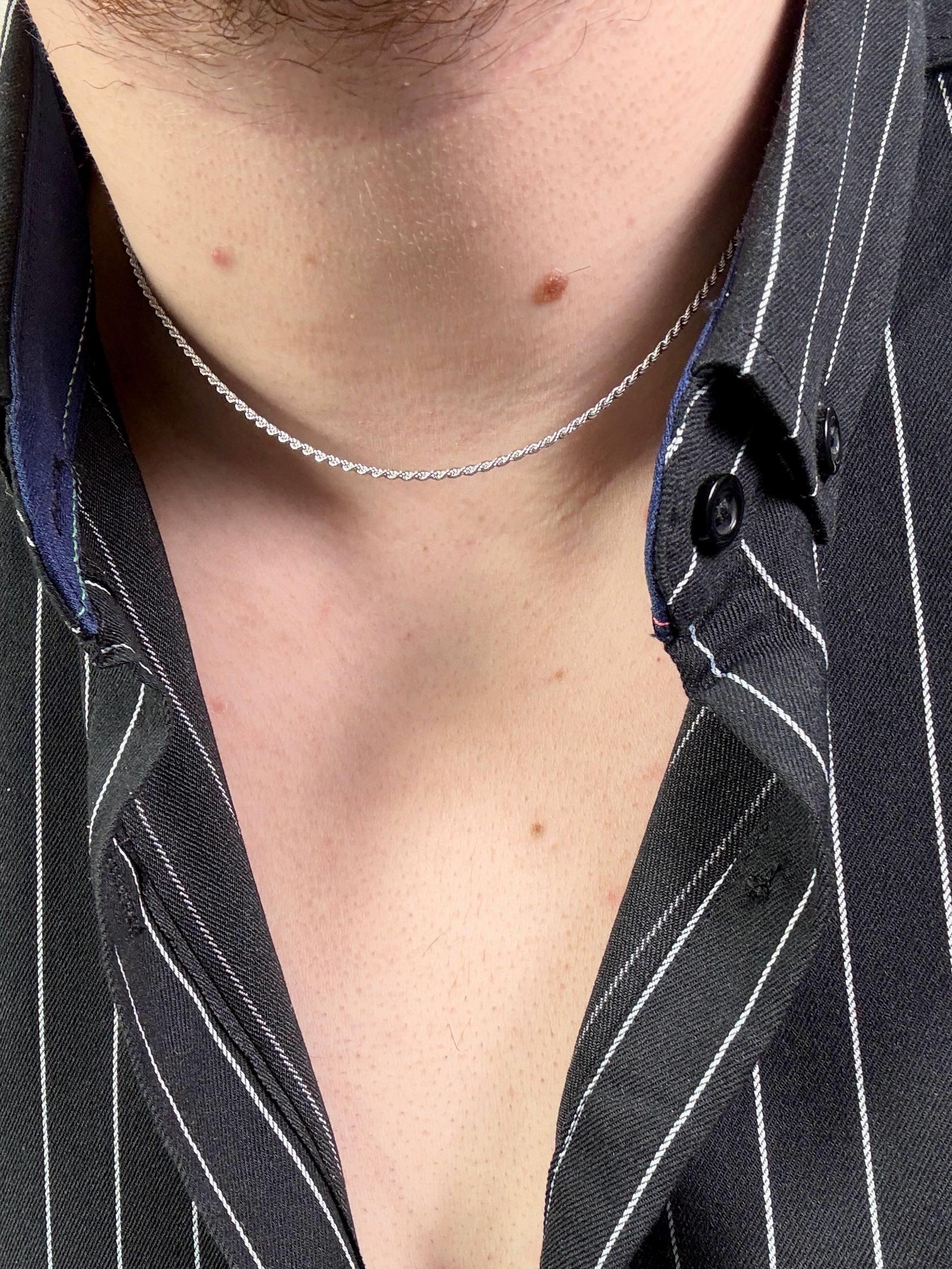 Silver Short Auger Necklace