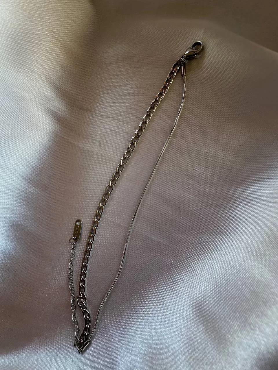 Silver Single Chain Pipe Bracelet