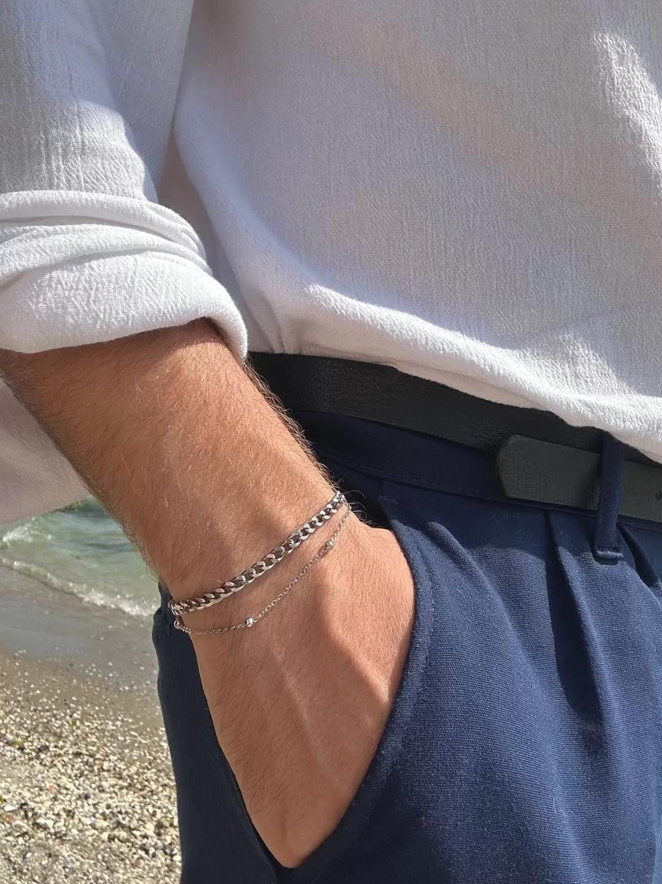 Silver Slim Detail Bracelet