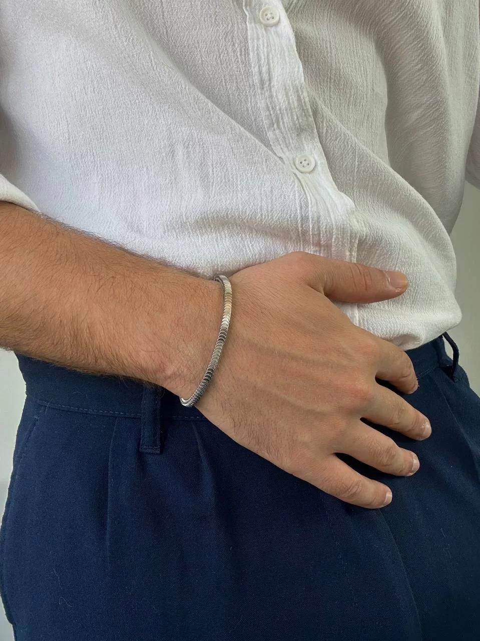 Silver Slim Snake Bracelet