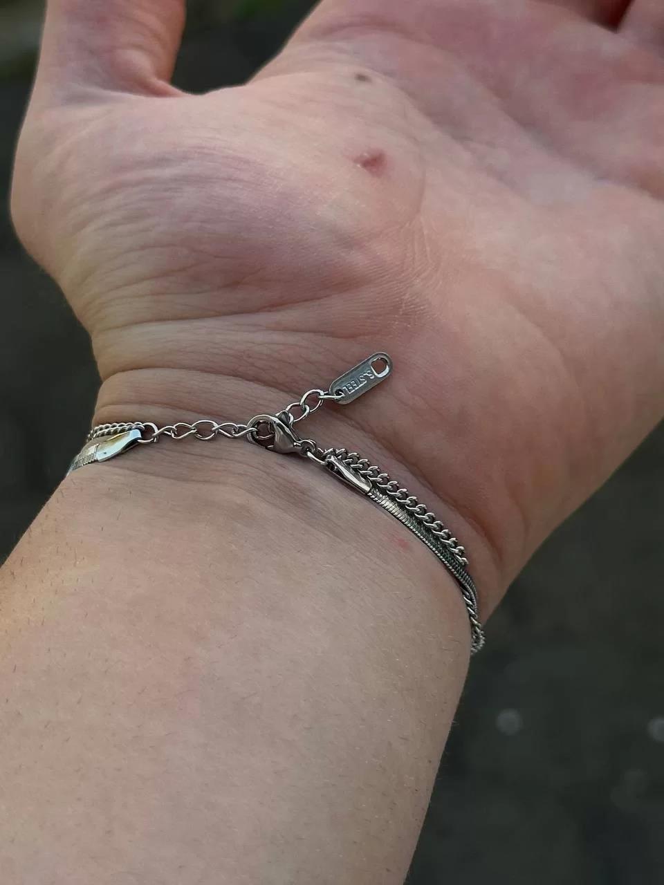 Silver Slim-Thick Bracelet