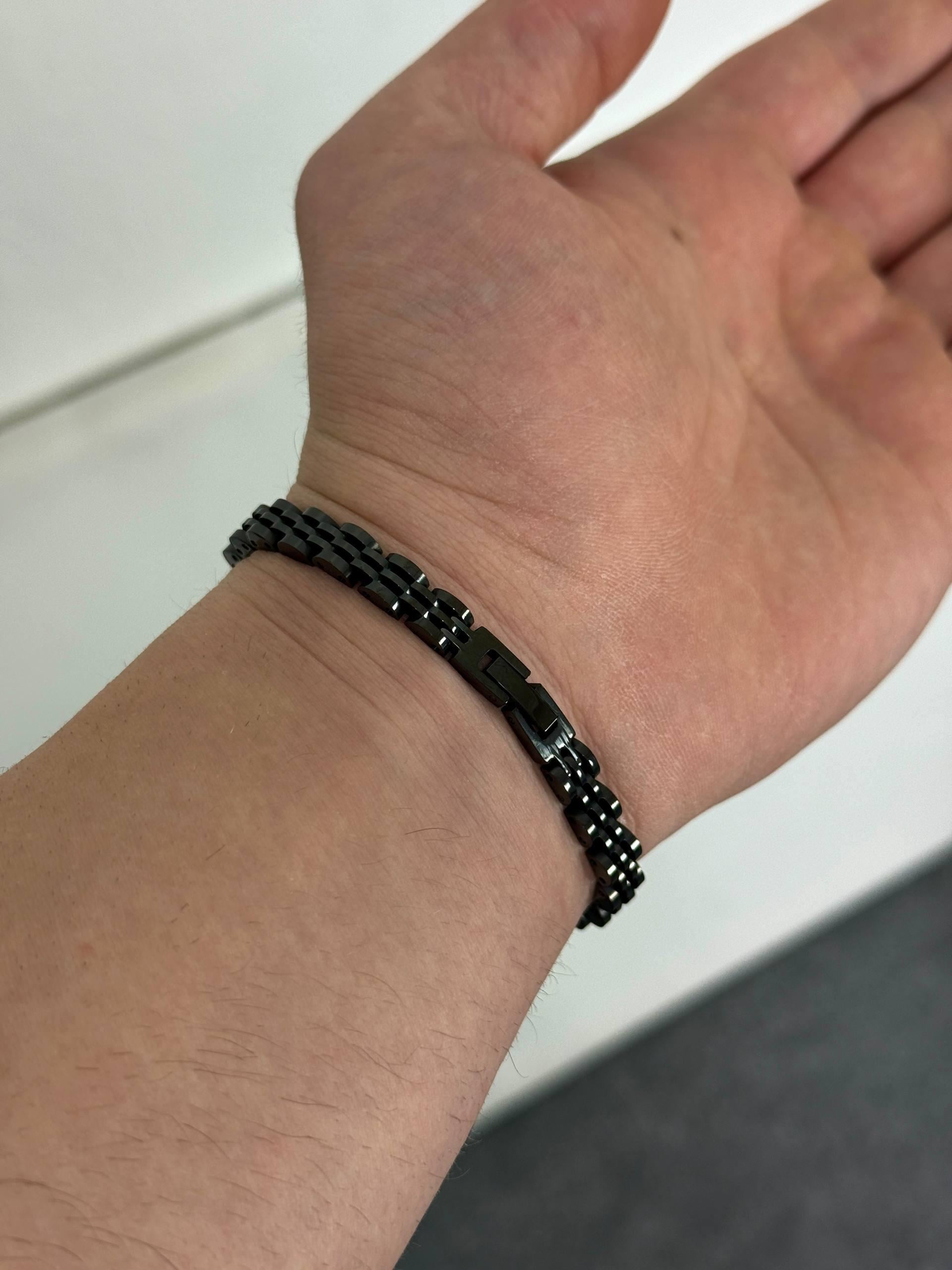 Slim Black Rolex Bracelet