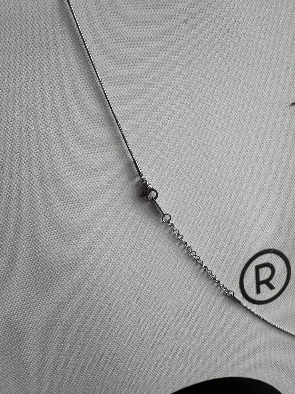 Slim Silver Mirror Necklace