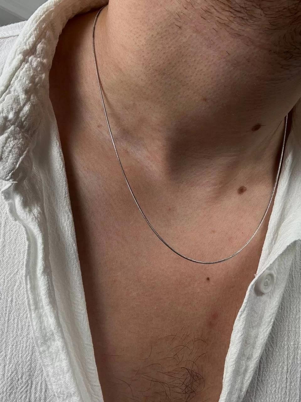 Slim Silver Mirror Necklace