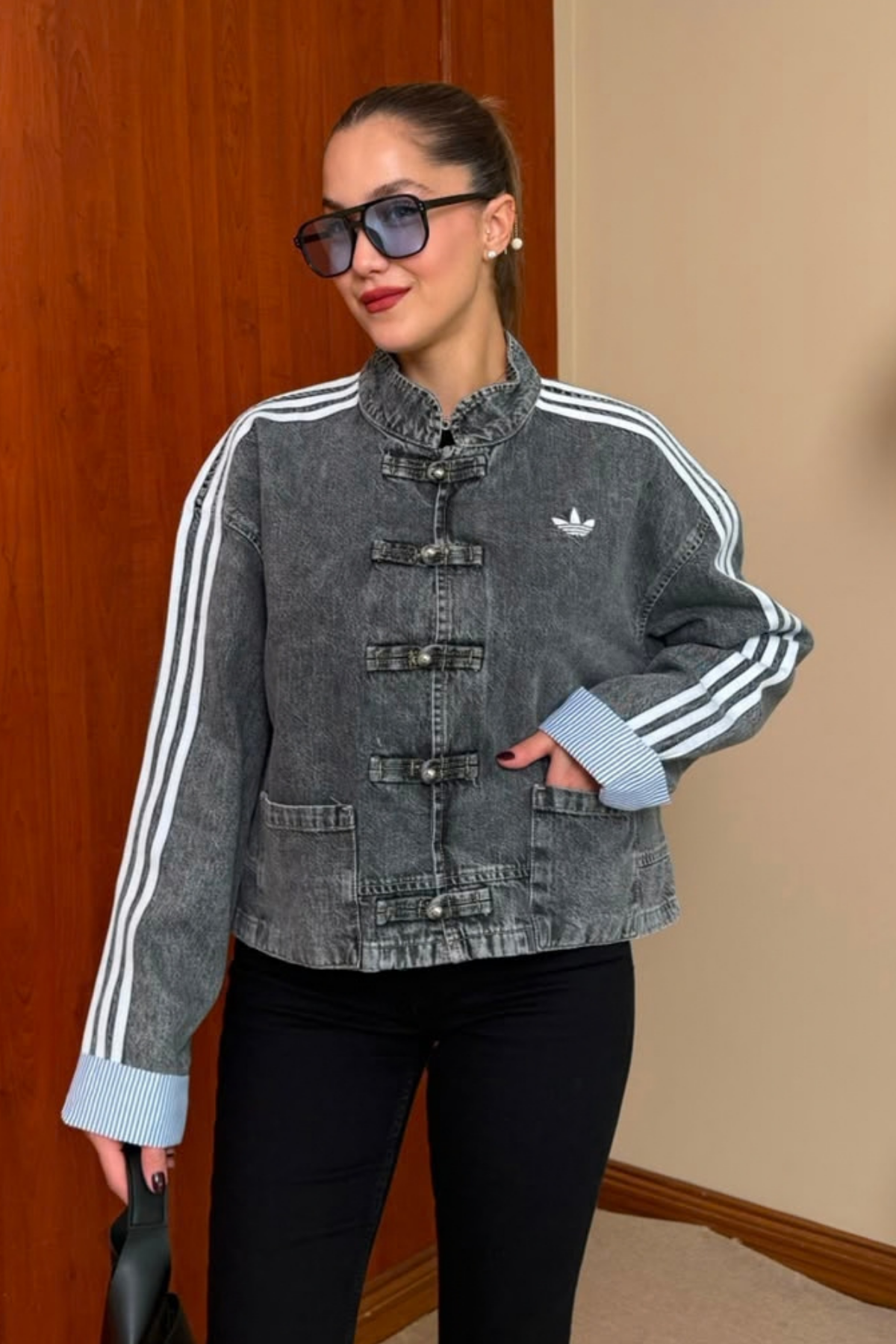 ADS Denim Ceket - FÜME