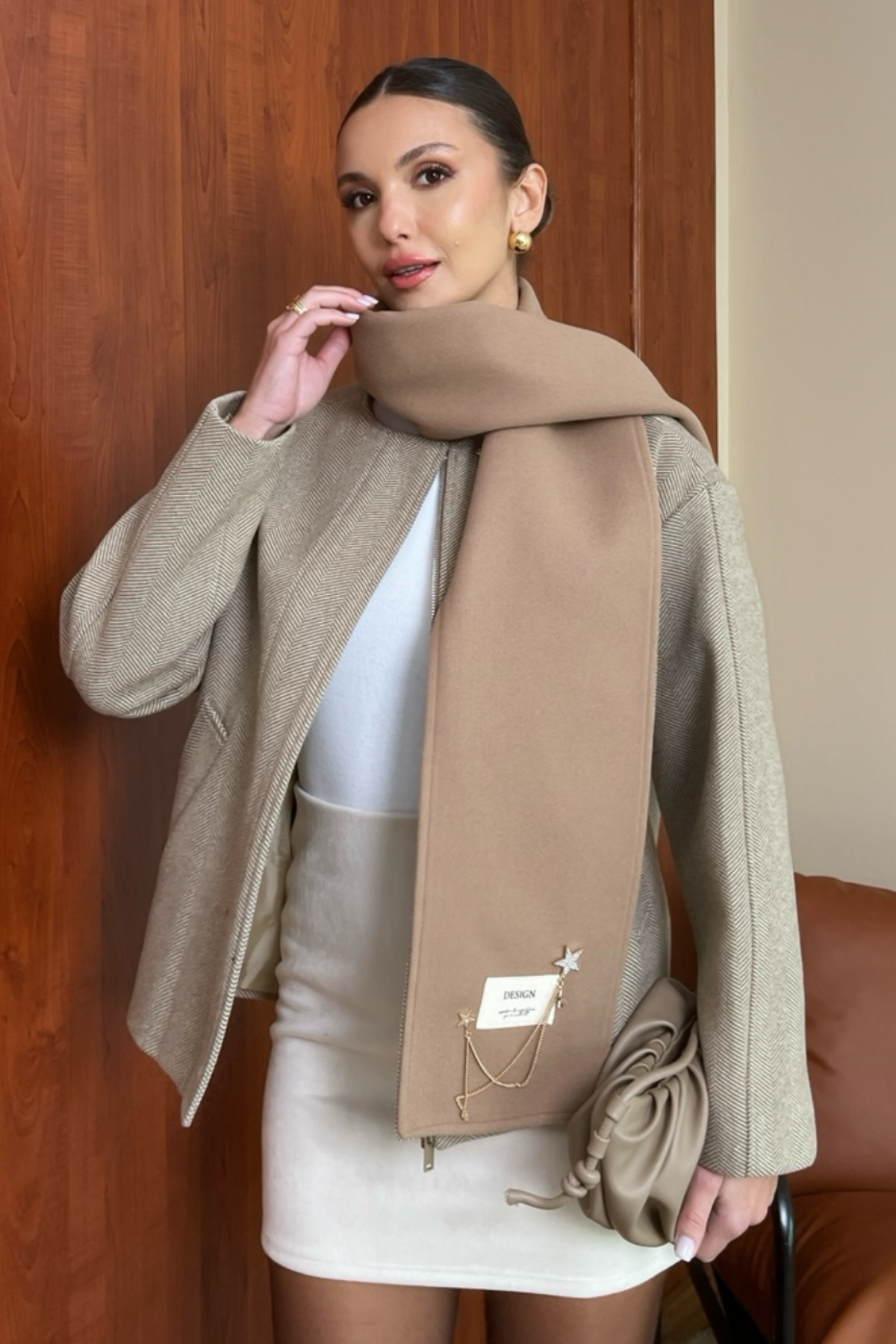 Atklı Kırçıllı Kaban - KREM