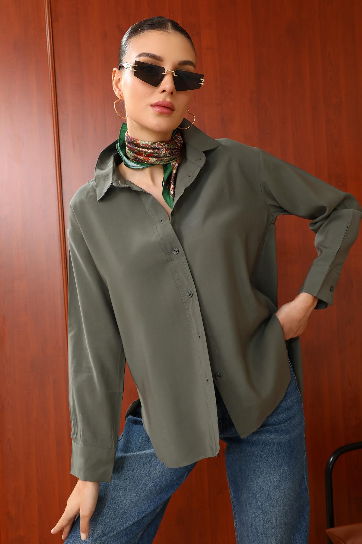 Basic Gömlek - Haki